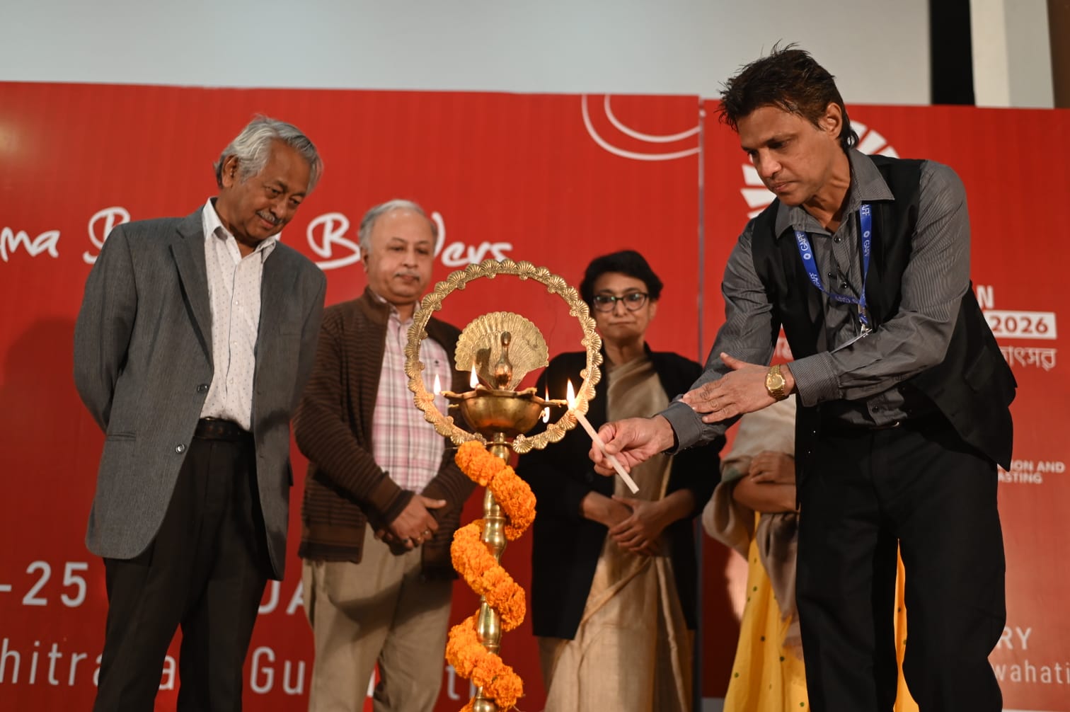 GAFF 2026 - me lighting sacred lamp